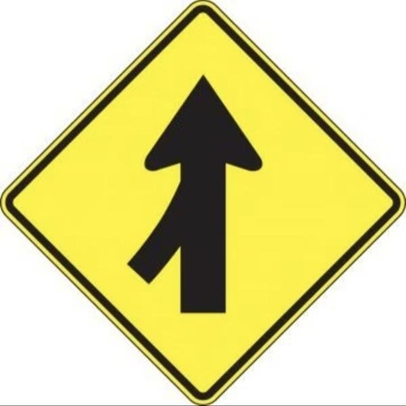 Accuform LANE GUIDANCE SIGN LEFT LANE MERGE FRW640RA FRW640RA